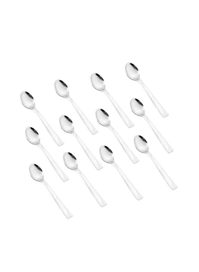 كازا روزا طقم أدوات مائدة من الستانلس ستيل المقاوم للصدأ مكون من 60 قطعة فضي - Image 3