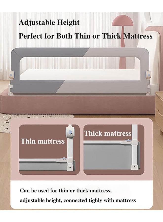 JCB CHIC Bed Guard Rail for Toddlers -1.8M Lift Foldable Toddler Bed Rails for Kids,Safety Toddler Bed Rails with Reinforced Anchor Safety System,Bed Rail for Kids Fit,Bunk,Full Size,Queen,King,Twin - Image 3