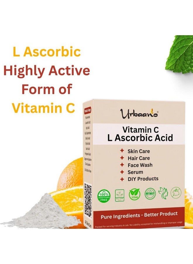 Urbaano herbal Ascorbic Acid (Vitamin C Powder) DIY for Making Serum, Soap, Cream, Lotion & Face wash For Face, Skin & Body (100gm) - Image 5