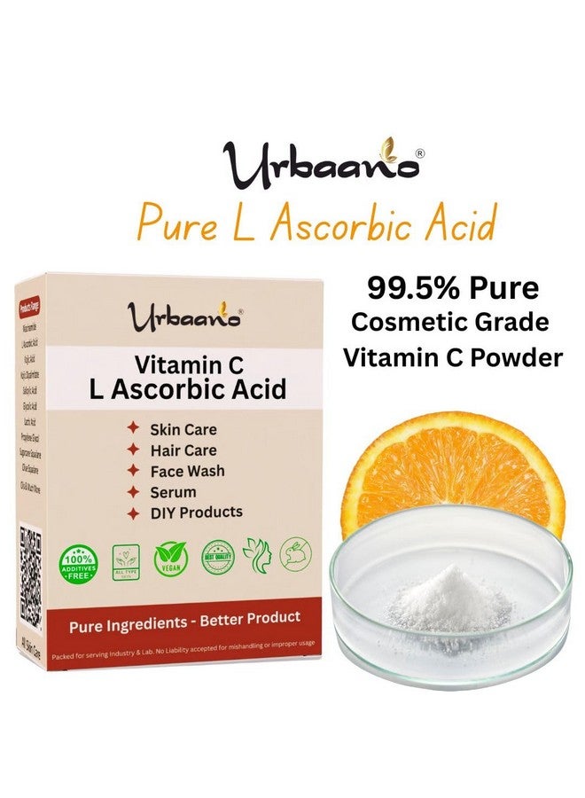 Urbaano herbal Ascorbic Acid (Vitamin C Powder) DIY for Making Serum, Soap, Cream, Lotion & Face wash For Face, Skin & Body (100gm) - Image 2