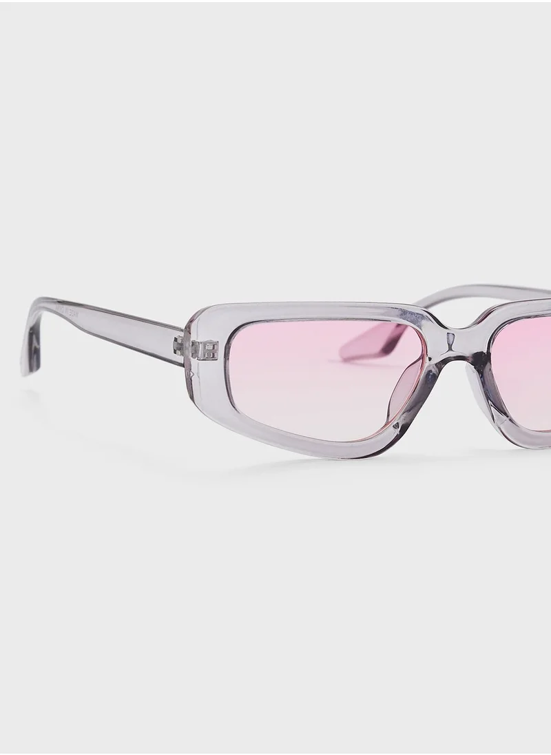 جينجر Curved Len Rectangular Sunglasses
