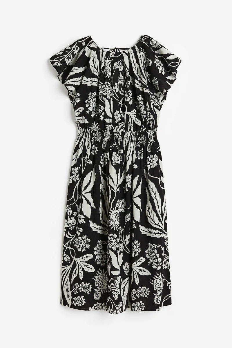 H&M Crinkled cotton dress