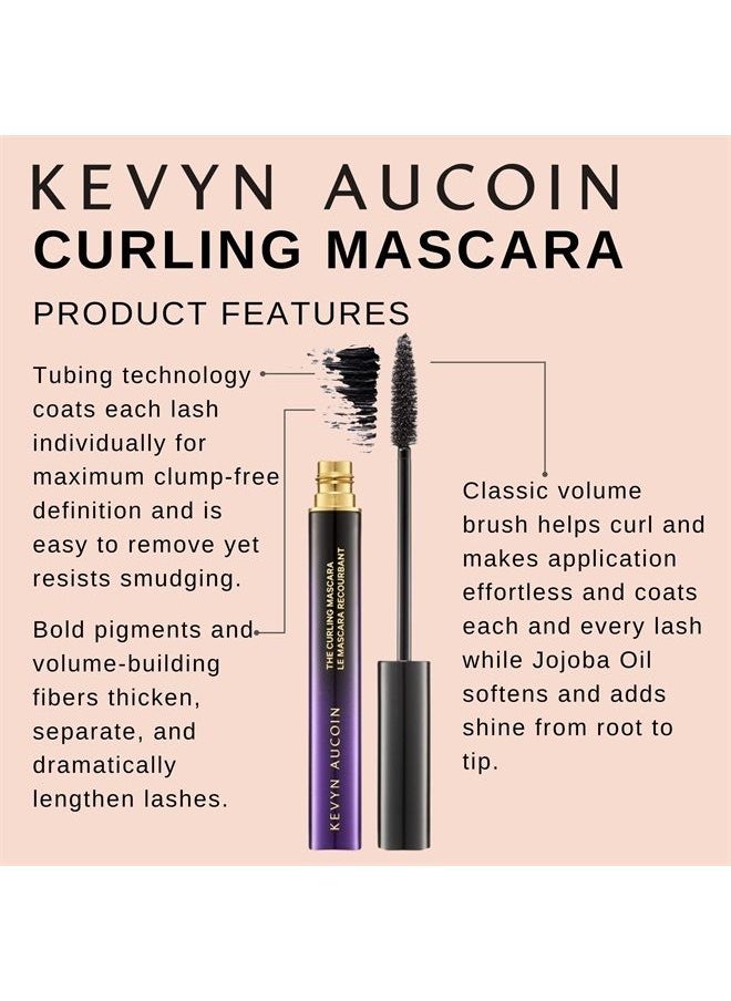 Kevyn Aucoin - The Curling Mascara, Black: Classic volume brush. Tubing tech. All day wear. Clump & flake free. Pro makeup artist go to for volume, thick and separate lashes. Easy removal with water. - Image 1