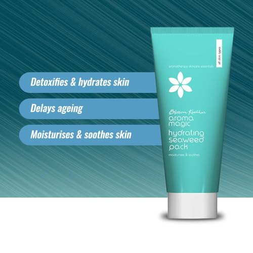 Aroma Magic Hydrating Seaweed Face Pack AntiAging Face Mask with Aloe Vera Lotus Leaf Detoxifies Soothes Hydrates Skin For All Skin Types 353 Oz 100g - Image 3