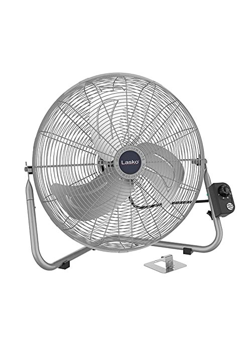 Lasko Lasko 20 Silver High Velocity Wall Mount Fan with Pivoting Head  3 Speeds Ideal Wall Mount Fan or Floor Fan for Home Garage Attic 2265QM 