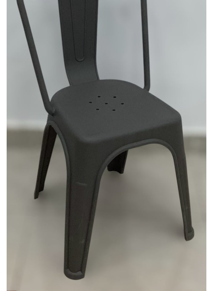 SMART HOME Modern Fiber Single Chair with Sturdy Legs - 45x45x80 cm | Durable Seat for Offices, Dining Rooms, Coffee Shops, Gardens, and Outdoor Lounges - Image 3
