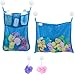 Comfylife 2 x Mesh Bath Toy Organizer 6 Ultra Strong Hooks The Perfect Bathtub Toy Holder Bathroom or Shower Caddy These Multiuse Net Bags Make Baby Bath Toy Storage Easy For Kids Toddlers - Image 3