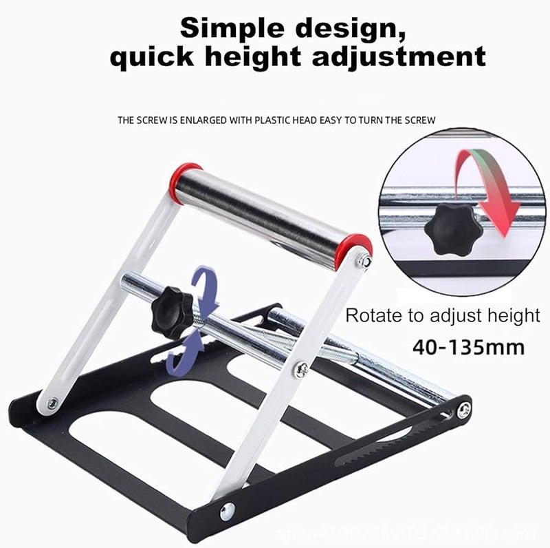 حامل منشار الطاولة المحمول قابل للتعديل في الارتفاع رف منشار الزاوية دعامة عمل قطع المعادن - Image 5