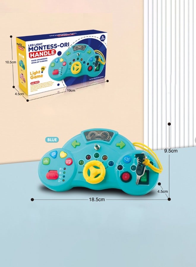 Spinning the steering wheel toy Multi-function steering wheel toy Simulated car steering wheel toy Simulated driving toys Bring a key With music and lights Educational toys Children's early education music toys  - Image 2