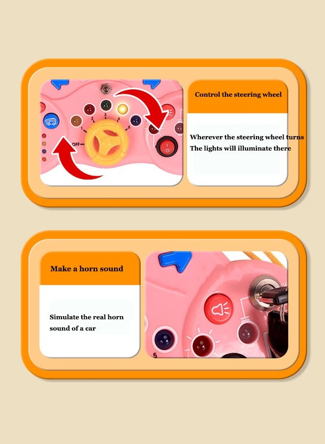 Spinning the steering wheel toy Multi-function steering wheel toy Simulated car steering wheel toy Simulated driving toys Bring a key With music and lights Educational toys Children's early education music toys - Image 4