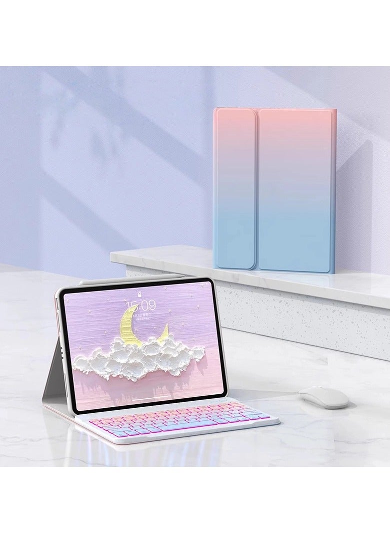 عام "غطاء لوحة مفاتيح مناسب لـ Huawei MatePad Air (12.1 بوصة) - تصميم جلدي متدرج مع ماوس - ضروري لأعمال المكتب والدراسة" - Image 1