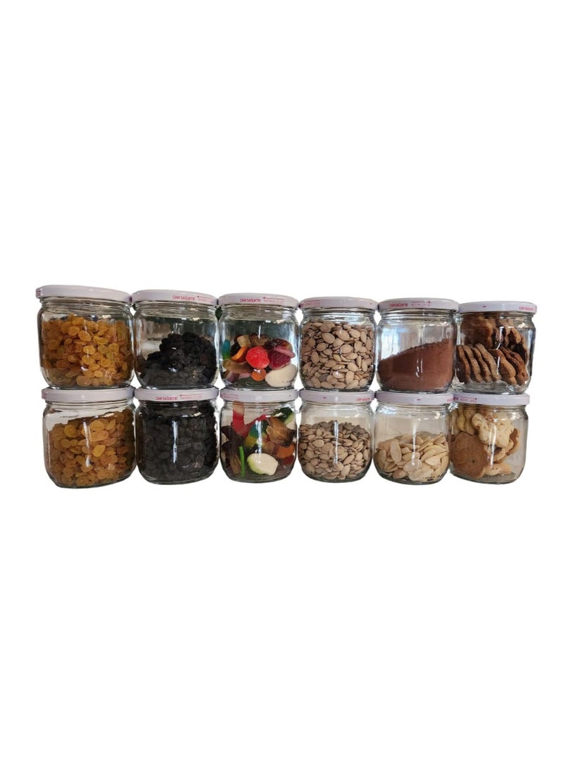 Jars with Airtight Metal Regular Lids (425ml) Sealed Clear Glass Canning Jars with Wide Mouth for Spices  - Image 2