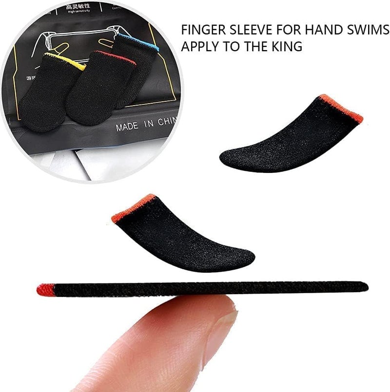 SKYCELL Gaming Finger Sleeves – Premium Thumb Sleeves for PUBG & Mobile Gaming (2 Pairs with Black Pouch) - Image 3
