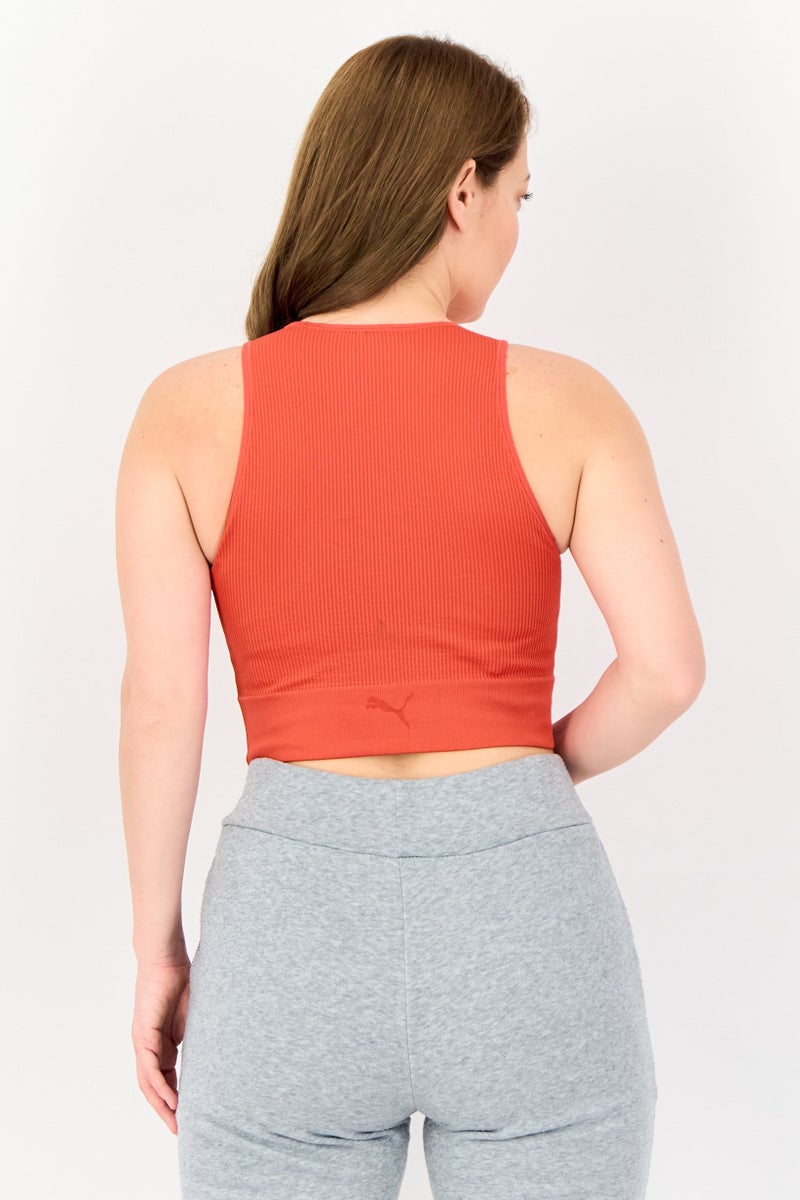 PUMA Women Sportswear Fit Running Crop Top, Red - Image 4