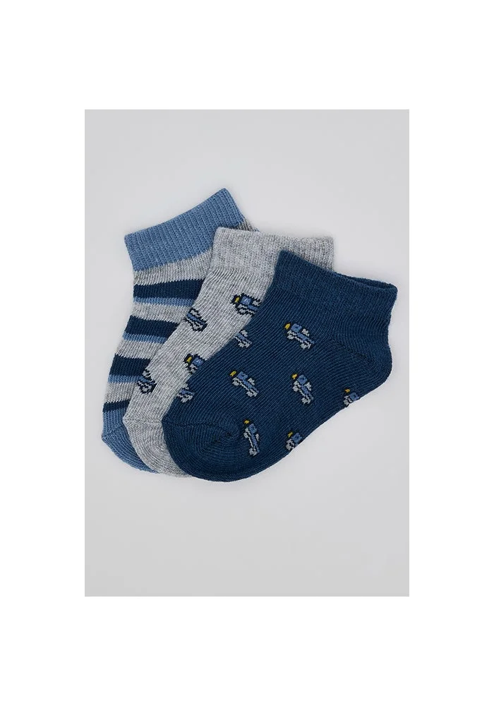 R&b 3 Pack Printed Ankle Socks