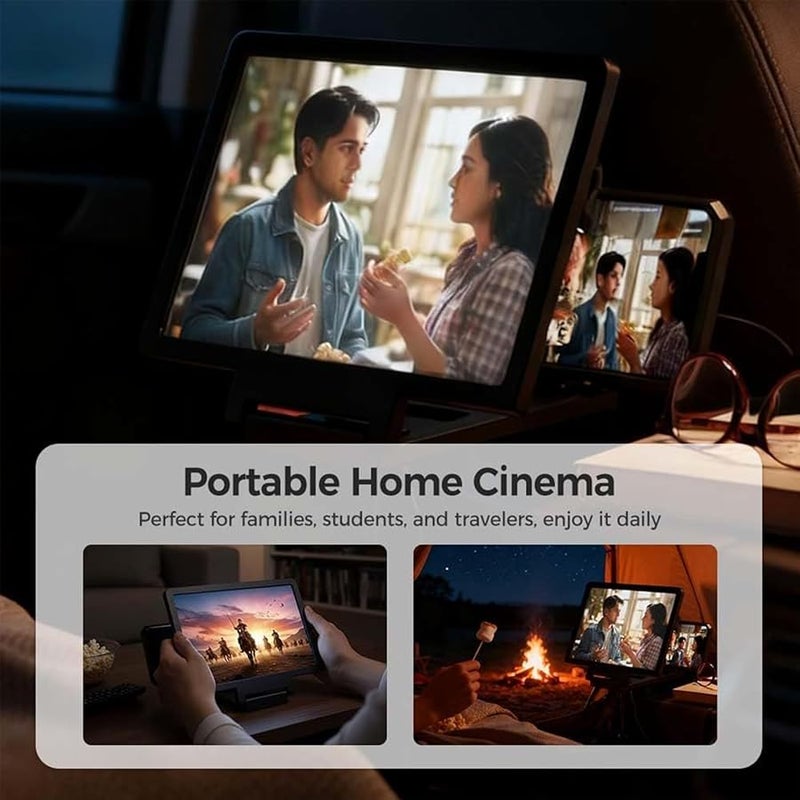 شاشة الهاتف الأسود مكبر الشاشة عالي الدقة أداة خفيفة الوزن للقراءة والأفلام والألعاب - Image 4