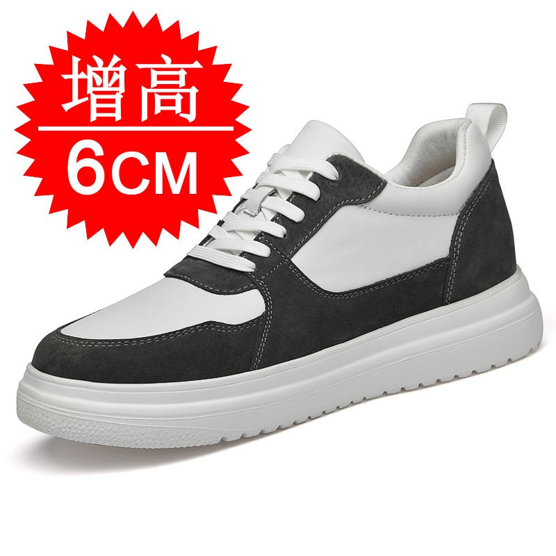 Men''s Shoes, Summer Breathable New Style, White Shoes with Hidden Height Increase, 10cm Height Increase Shoes, Sports Casual Shoes, Men''s Sneakers - Image 1