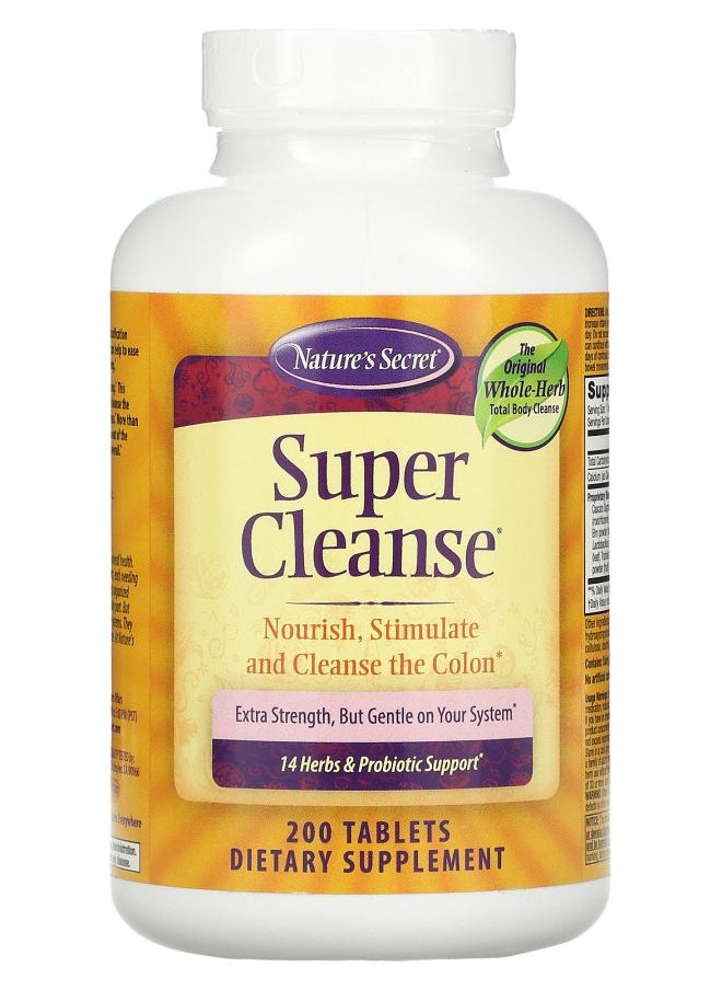 Nature's Secret Super Cleanse 200 Tablets 