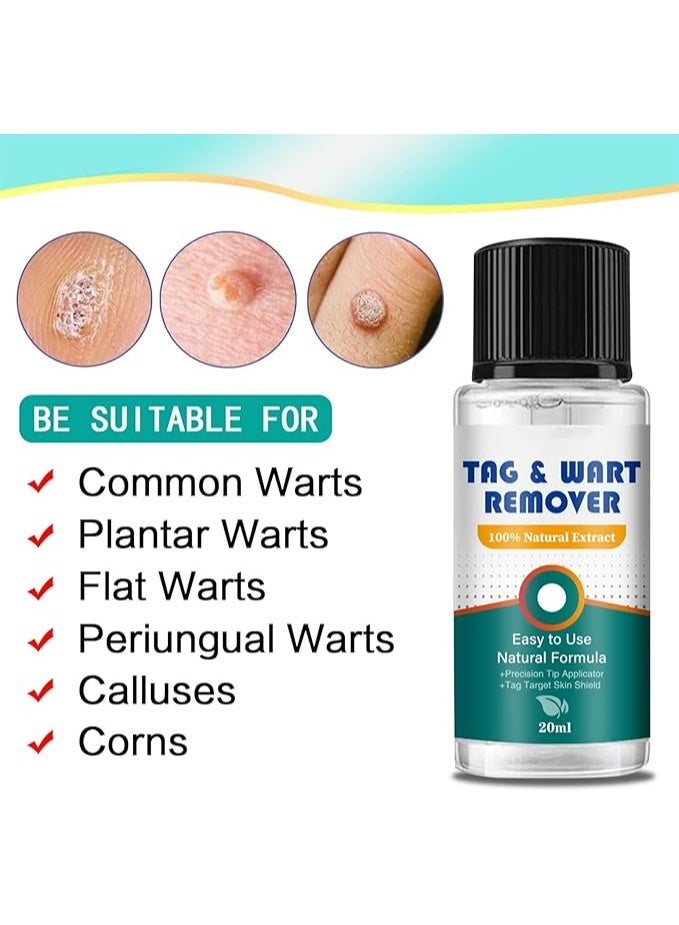 SOL LORA Natural & Safe Wart and Mole Remover Liquid - Salicylic Acid Fast-Acting Formula for Plantar Warts, Skin Tags, Corns & Callus Removal, Pain-Free Scar-Free Treatment - Image 4