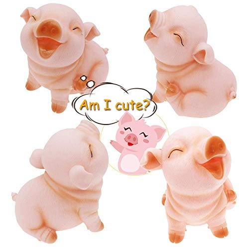H&W Cute Pig Coin Money Bank, Shatterproof Piggy Bank, Creative Money Bank, Can Store 1000 Coins, Best Bitrthday Gift, Squint Piggy (WK7-D2) - Image 2
