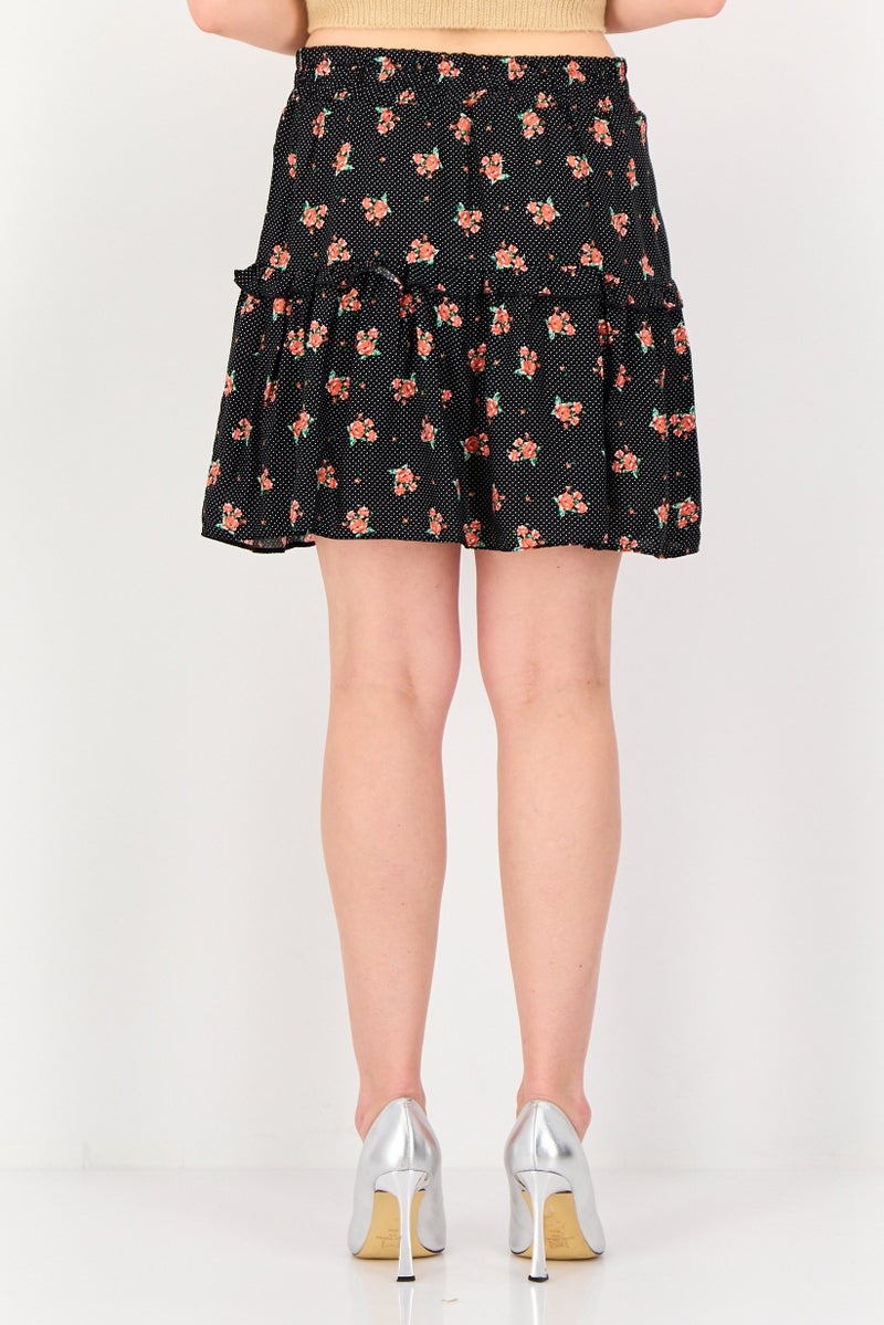 Faith Women Floral Print Mini Skirt, Multicolor - Image 2