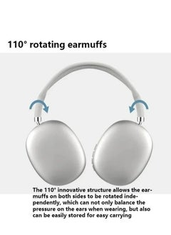 P9 P9 Bluetooth- Headset, Wireless-Headset Over-Ear & Headphone-Headset with Mic Silver color Good Quality.  - Image 2