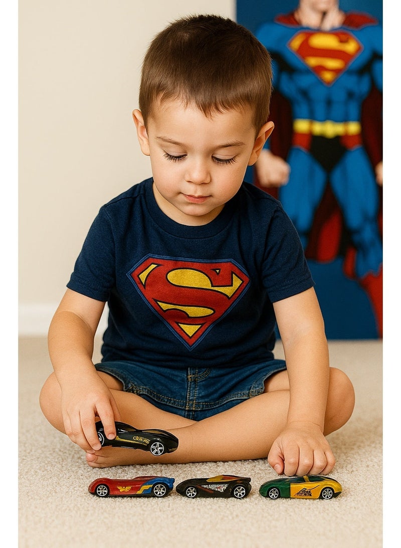 Toys R Us 1:64 Die-Cast Metal Car Set – 5 Justice League Superhero Alloy Cars for Kids – Batman, Superman, Wonder Woman, Aquaman, Cyborg – High-Speed Mini Toy Cars – Durable Metal Build – Fun Collectibles for Boys Ages 3+ – Justice League Superhero Model Cars for Racing & Gifting – Limited Stock - Image 3