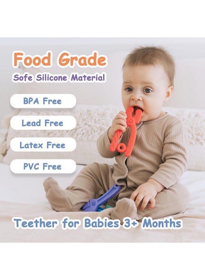Yoolane® Baby Teether [Original] Silicone Teehing Toys for Babies - Tools Set Teething Relief Chew Toy BPA Free | Stuff & Essential & Gift for Toddler Infant Boy Girl 3+ Months | 4 Pieces - Image 5