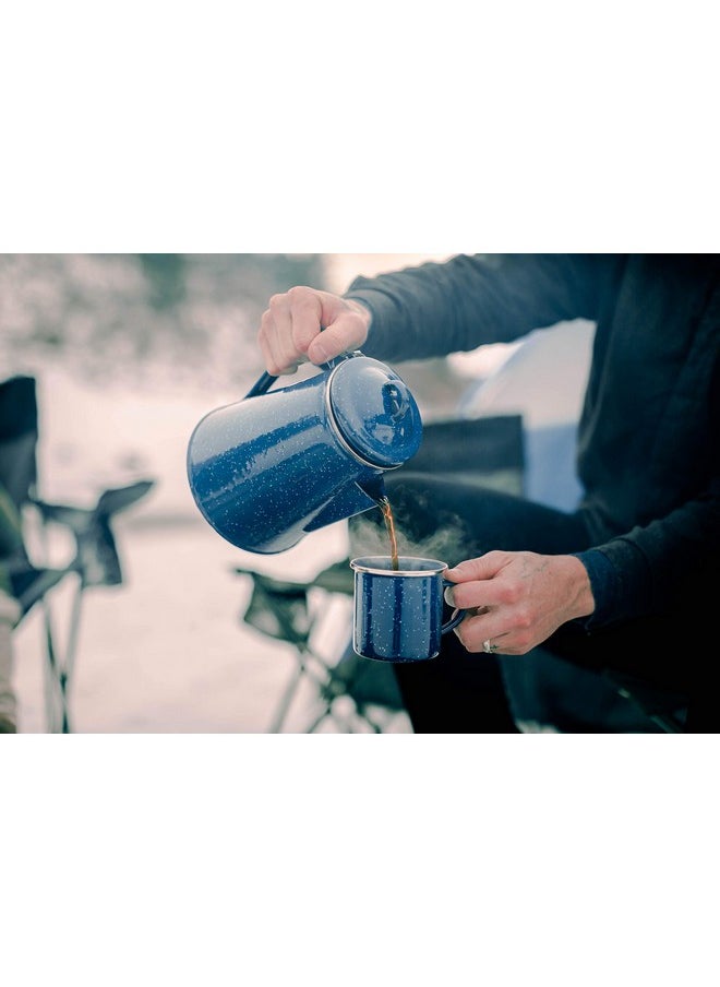 Stansport Stansport Enamel Percolator Coffee Pot 8 Cup - Blue (10343)  - Image 3