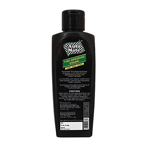 AUTO MATE AEROL Tire Dressing Crème for Cars & Bikes | Cleans, Shines & Protects | Keeps Rubber Soft & Supple | Protects, Nourishes & Rejuvenates | Grade 6310 (200ml/196gm) - Image 4