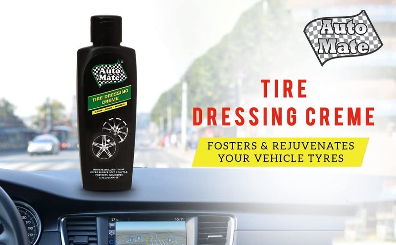 AUTO MATE AEROL Tire Dressing Crème for Cars & Bikes | Cleans, Shines & Protects | Keeps Rubber Soft & Supple | Protects, Nourishes & Rejuvenates | Grade 6310 (200ml/196gm) - Image 5