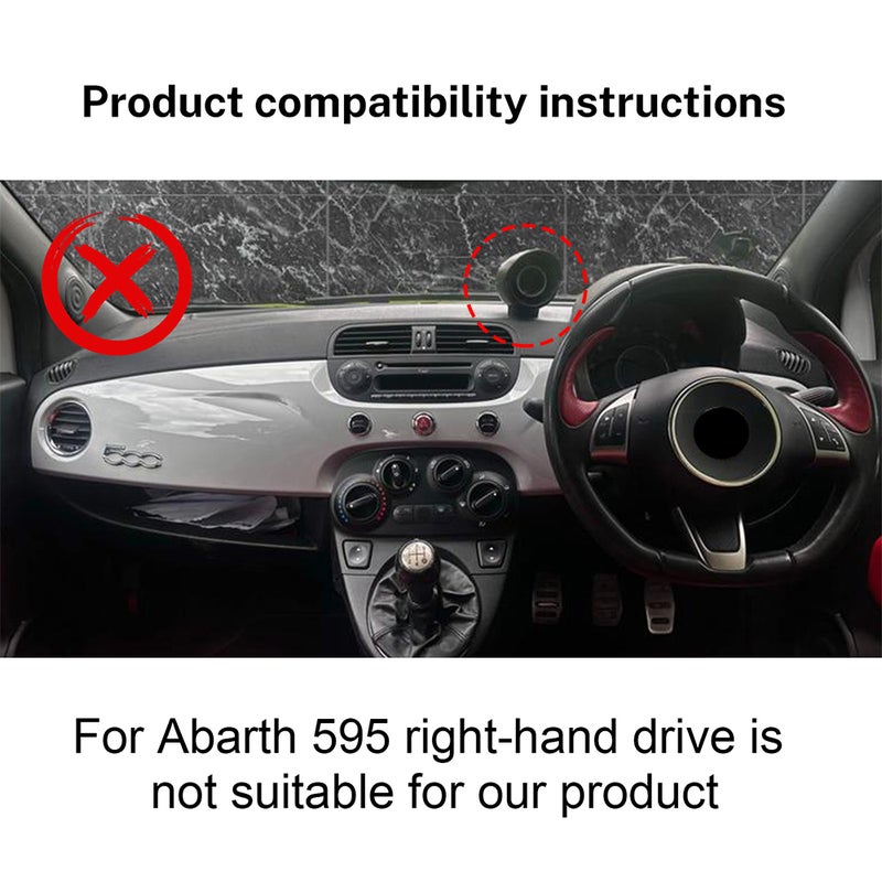 LHD RHD For Fiat 500 2008-2023 Abarth 595 2012-2017 2018 2019 2020 2021 2022 2023 Flannel Dashmat Car Sunshade Mat Carpet Pad - Image 2