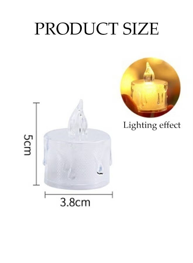 YSR VEF 24pcs LED Flameless Flickering Candles, Battery-Powered Electric Tea Light Set for Home Decor, Birthday & Gifts (Warm White) - Image 5