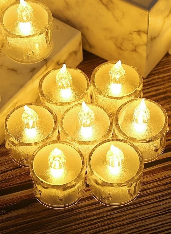 YSR VEF 24pcs LED Flameless Flickering Candles, Battery-Powered Electric Tea Light Set for Home Decor, Birthday & Gifts (Warm White) - Image 3