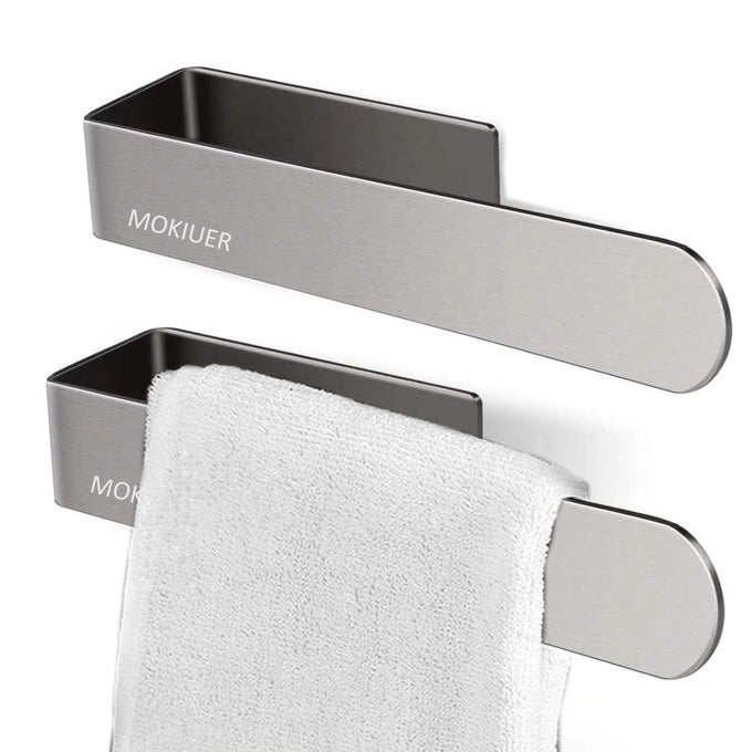 HAND TOWEL HOLDER HAND TOWEL RING TOWEL BAR FOR BATHROOM KITCHEN SELF ADHESIVESTAINLESS STEEL BRUSHEDPACK OF 2