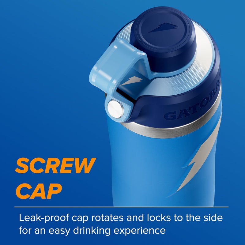 Gatorade  'Overtime ' 22oz Stainless Steel Water Bottle  Twist Cap  Royal Blue/Navy - Image 3