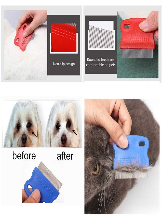 HAMIYELL 2 Pcs Cat Combs Dogs Grooming Combs Tear Stain Remover, Effectively Removes Crust, Loose Hair, Eye Stain on Pet(Random Color) - Image 3