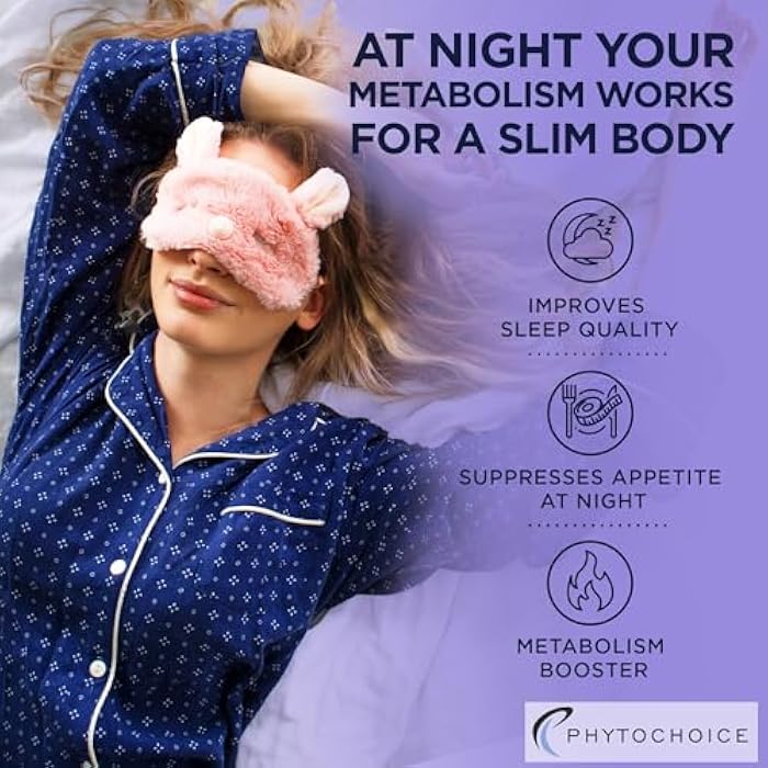 PhytoChoice Night Time Fat Burner - Weight Loss Diet Pills with Magnesium Melatonin CLA L-Carnitine that Work at Night, Appetite Suppressant, Carb Blocker, Nighttime Metabolism Booster for Women and Men 60 Caps. - Image 5