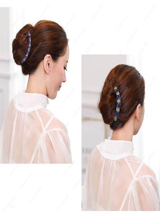 BASEMMAHER Rhinestone Flower Hair Accessories: Decorative Crystal Floral Combs, Hairpins for Women & Girls - Bridal, Prom, Vintage Styling - 6 Pcs - Image 4