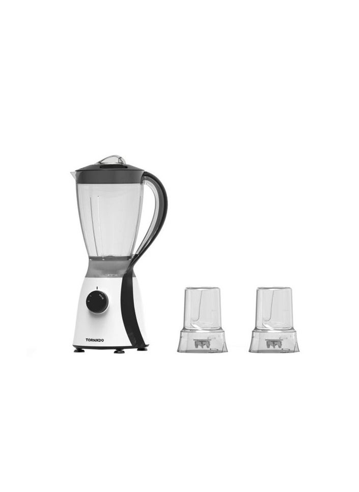 TORNADO Blender with Grinder Mills, 600W Power,1.5L with 300ml 2 Grinding Mills, Stainless Steel Blades and Two Pulse Control for Fine and Grinding of Coffee & Herbs &Spices TB-600/2-BLACK - pzsku/Z7C22770B88B7B067CB31Z/45/_/1740183851/33730207-ff2f-494f-af41-19f99aca1974