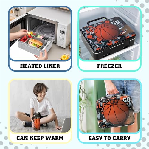 Oruiji Bento Box for Kids with Lunch Bag Boys Lunch Boxes for School with Ice Pack,Stainless Steel Water Bottle Set Utensils Set Food Container for School Boys Kids - Image 5