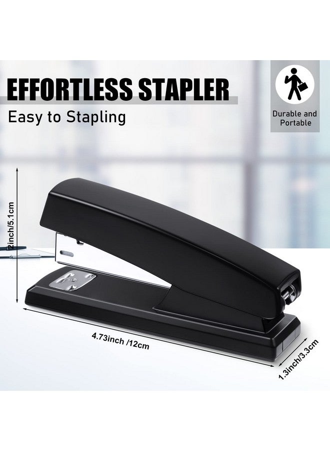 Marspark 10 Pieces Stapler For Desk Staplers Bulk With 6000 Staples Office Stapler 25 Sheet Capacity Staplers Pack For School Office (Black) - Image 2