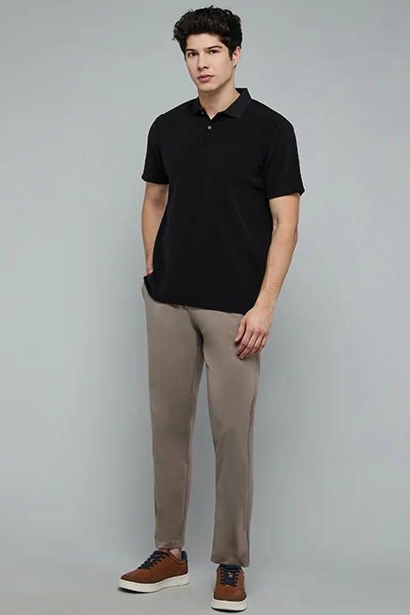 أر أند بي Jacquard Polo T-Shirt with Short Sleeves