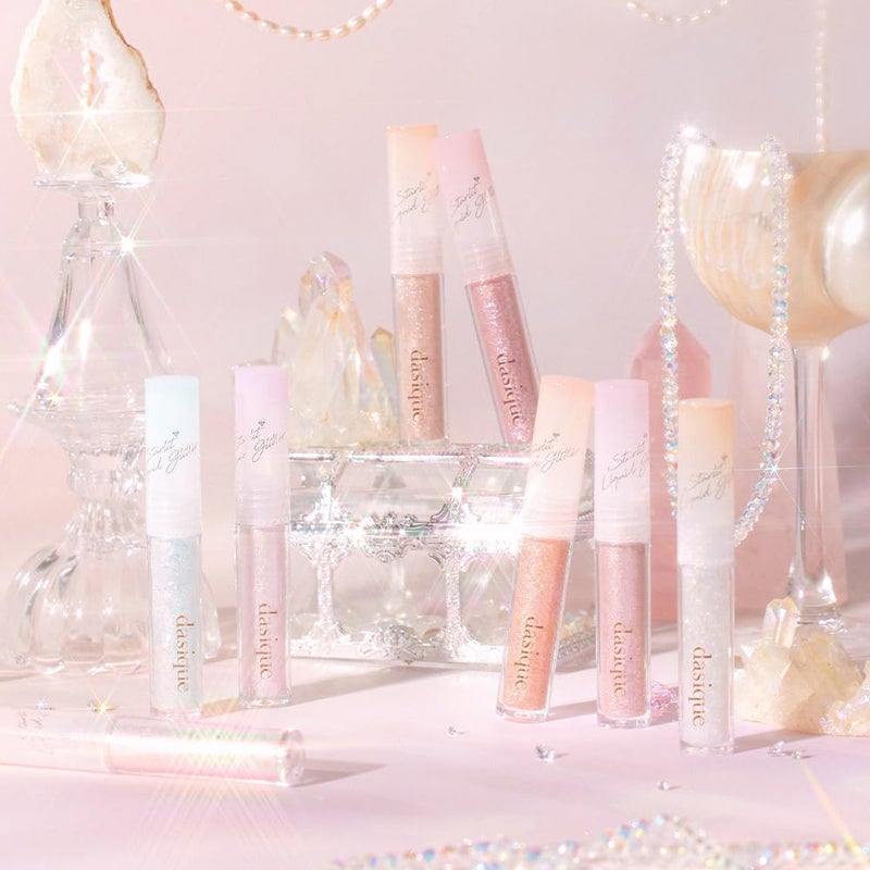 dasique Starlit Jewel Liquid Glitter (01 Frozen Gold) | Twinkle Glitter Shadow | Korean Makeup | Shimmer Eye Make Up | Eyeshadow Eyeliner | Long lasting | Multi use | Quick drying - Image 3