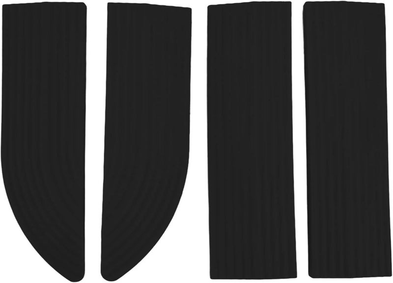 Universal Sweeper Door Sill Rubber Threshold Protector, 4PCS Free Assembly, Durable Non Slip Design - Wear Material, Adjustable Fit for Wheelchairs and Scooters (Black) - Image 1