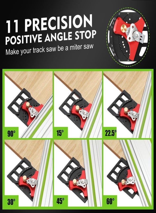 Feikeer Adjustable Track Saw Square, 60° to 60° Quick Positive Angle Stop, Track Saw Rail Square Compatible with Festool/Milwaukee/Makita Track Saw Accessories, for Miter Cutting, 2 Year Warranty - Image 3