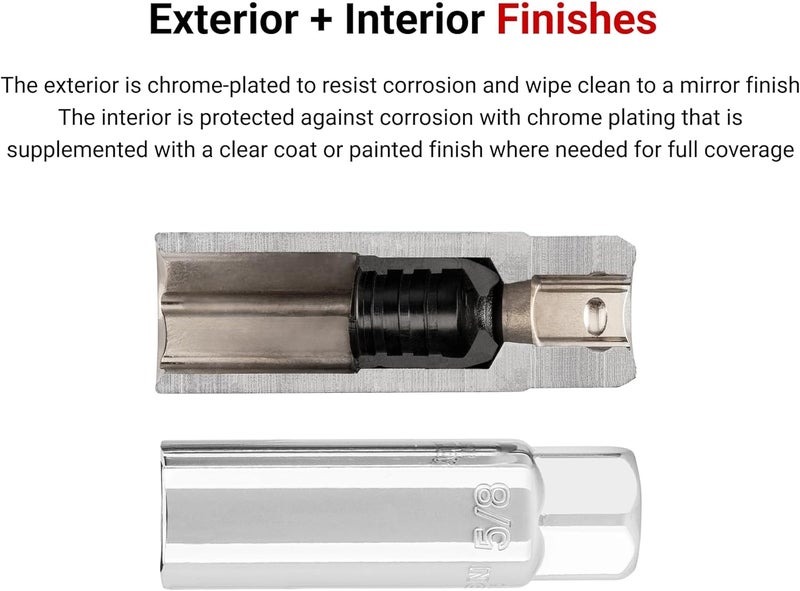 Tekton 3/8 Inch Drive Spark Plug Socket Set, 3-Piece (5/8, 3/4, 13/16 in) | SHD91003 - Image 4