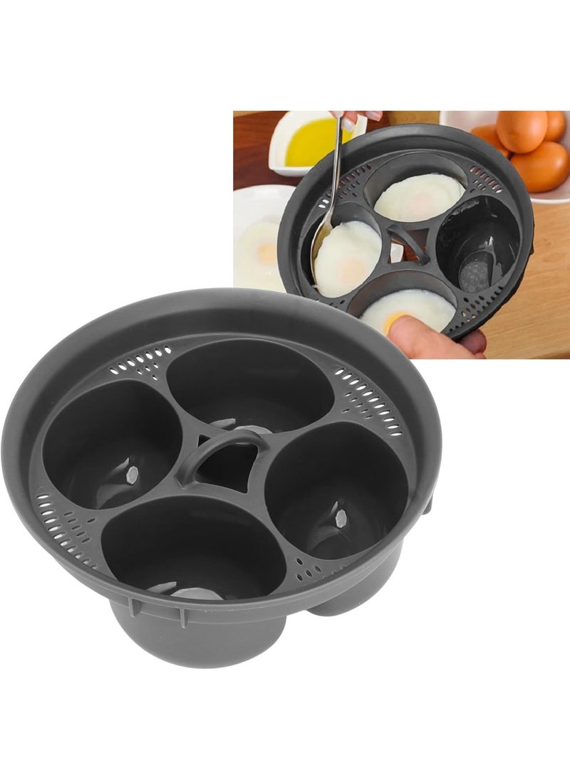 Zudoo 4 in 1 Egg Maker, 4 Egg Molds Steam Basket for Thermomix TM5 TM6, Egg Poacher, Food Grade PP Egg Mould, Multifunctional Egg Boiler Accessory, Egg Cooker  - Image 3