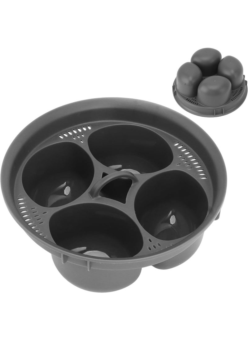 Zudoo 4 in 1 Egg Maker, 4 Egg Molds Steam Basket for Thermomix TM5 TM6, Egg Poacher, Food Grade PP Egg Mould, Multifunctional Egg Boiler Accessory, Egg Cooker  - Image 1