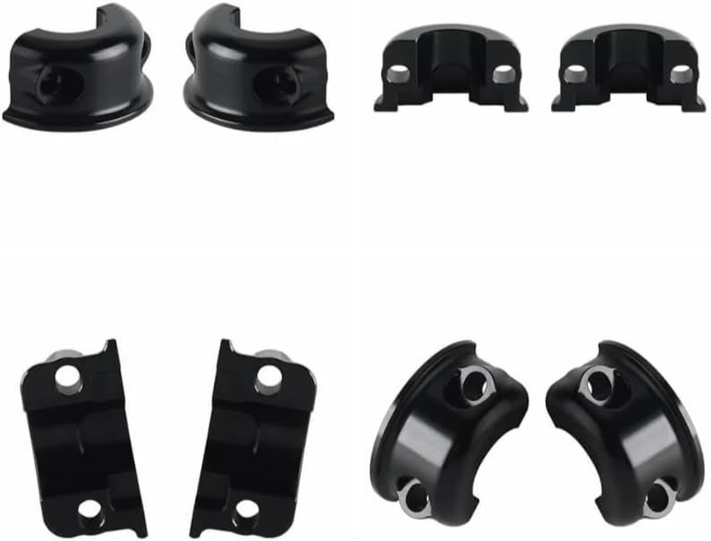 FVMOTO CNC Brake Clutch Perch Clamps Half Clamp for Harley Models (Black) - Image 3
